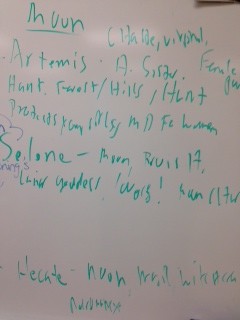 No one can comprehend what Mr. Unverzagt has written on the board.