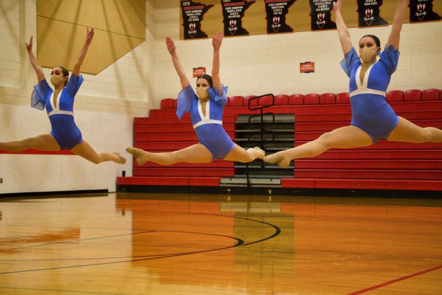 Holy Family Varsity Jazz Dance Team during a competition at Cannon Falls High School. Arden Schlegel-The Phoenix